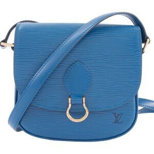 LOUIS VUITTON Blue Leather Shoulder Bag